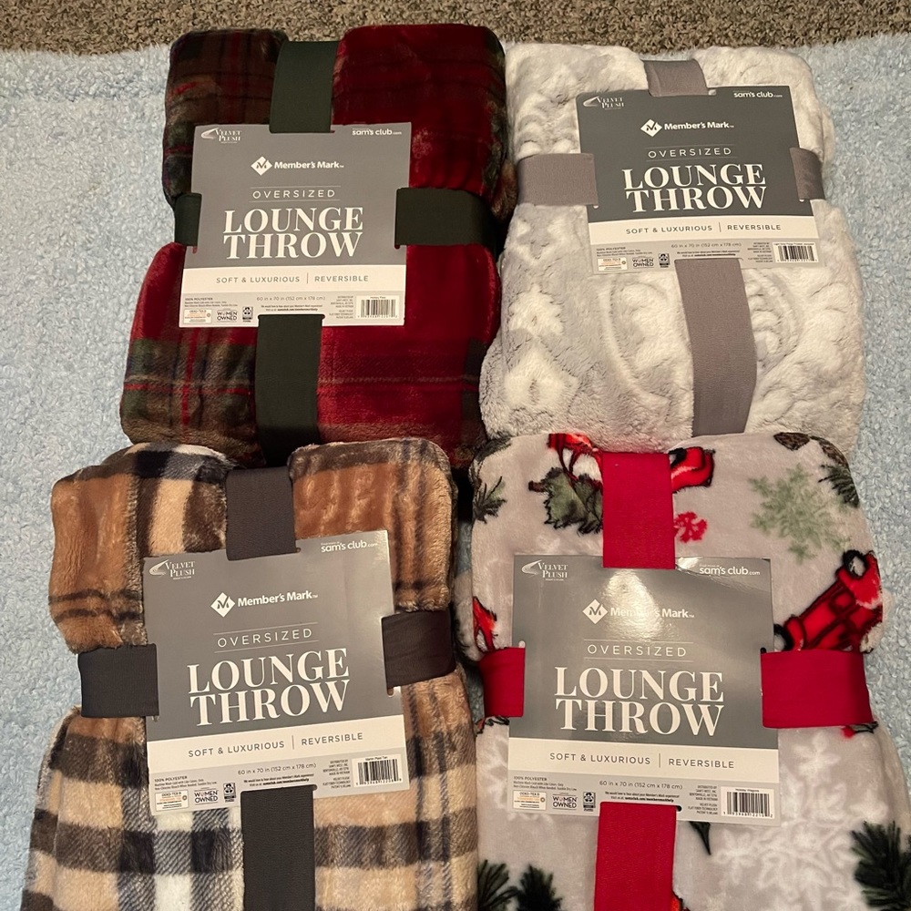 3 pcs printing borrego blankets sets.